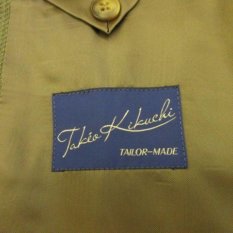 【中古】タケオキクチ TAKEO KIKUCHI ダブルスーツ セットアップ テーラード 長袖 緑 *A98 メンズ_2