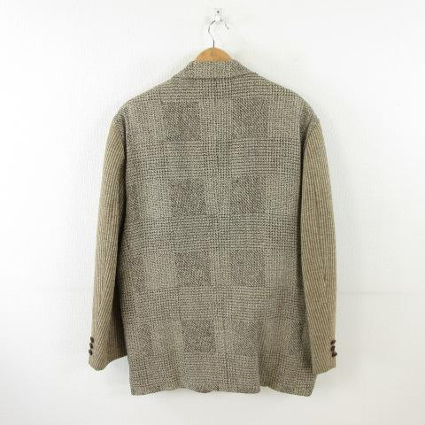 【中古】未使用品 GEORGES RECH HOMME ツイード3ピーススーツ セットアップ テーラード ベスト 長袖 ベージュ L_1