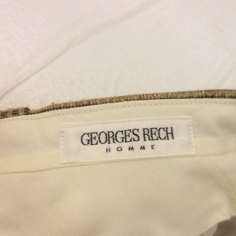 【中古】未使用品 GEORGES RECH HOMME ツイード3ピーススーツ セットアップ テーラード ベスト 長袖 ベージュ L_2