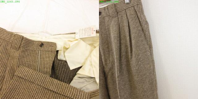 【中古】未使用品 GEORGES RECH HOMME ツイード3ピーススーツ セットアップ テーラード ベスト 長袖 ベージュ L_7