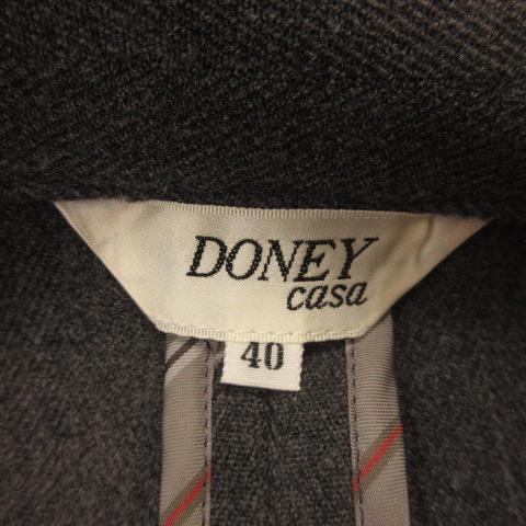 【中古】ドネーカーサ DONEY casa コート ミドル丈 長袖 グレー 40 *T267 レディース_2