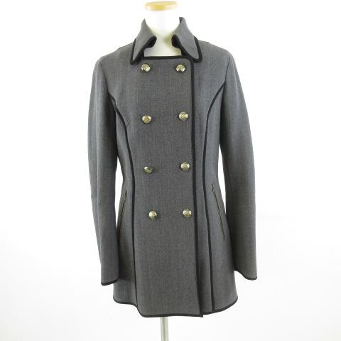 【中古】ドネーカーサ DONEY casa コート ミドル丈 長袖 グレー 40 *T267 レディース_8