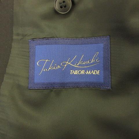【中古】タケオキクチ TAKEO KIKUCHI スーツ ブラックフォーマル ダブルジャケット 長袖 パンツ 黒 *T372 メンズ_2