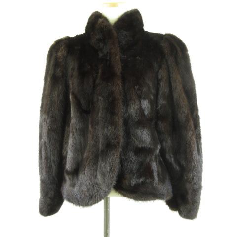 【中古】エンバ EMBA ファージャケット 長袖 焦げ茶 11 *T376 レディース
