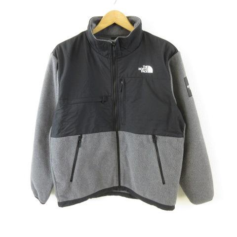 【中古】ザノースフェイス THE NORTH FACE デナリジャケット 長袖 フリース グレー 黒 XL *T624 メンズ