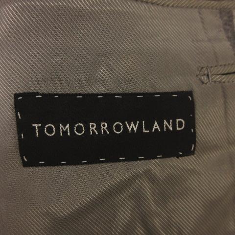 【中古】トゥモローランド TOMORROWLAND ジャケット ブレザー 長袖 ストライプ グレー 48 *T247 メンズ_2