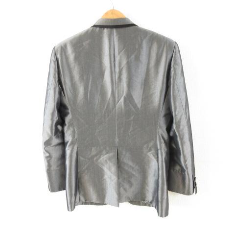 【中古】ワタベウェディング Avica uomo タキシード スーツ 3ピース ジャケット パンツ ベスト グレー BM メンズ_1