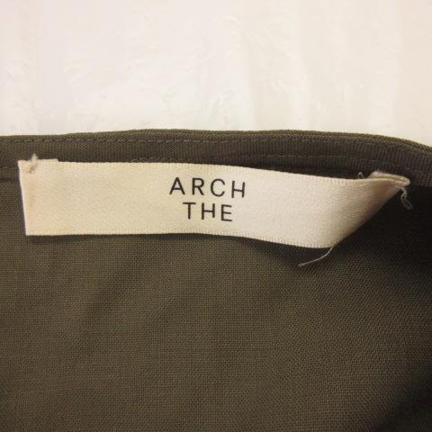 【中古】ARCH THE 衣装 ロング 五分袖 カーキ 緑 38 *T686 レディース