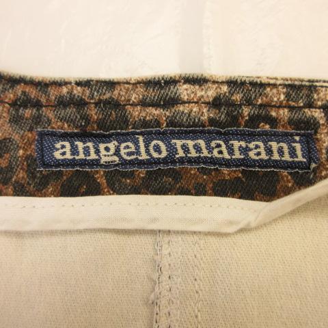 【中古】未使用品 アンジェロマラニー angelo marani セットアップ ベスト ロングパンツ ヒョウ柄 茶 46 *A929 レディース_2