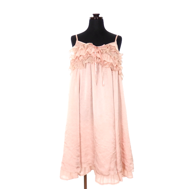 中古 エミリーテンプルキュート Emily Temple Cute フリル レース キャミワンピース チュニック ピンク 春夏の通販はau Pay マーケット ブランド古着のベクトル