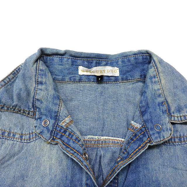 中古 マーキュリーデュオ Mercuryduo デニムシャツワンピース チュニック ロング丈 長袖 F ブルー 青 レディースの通販はau Pay マーケット ブランド古着のベクトル