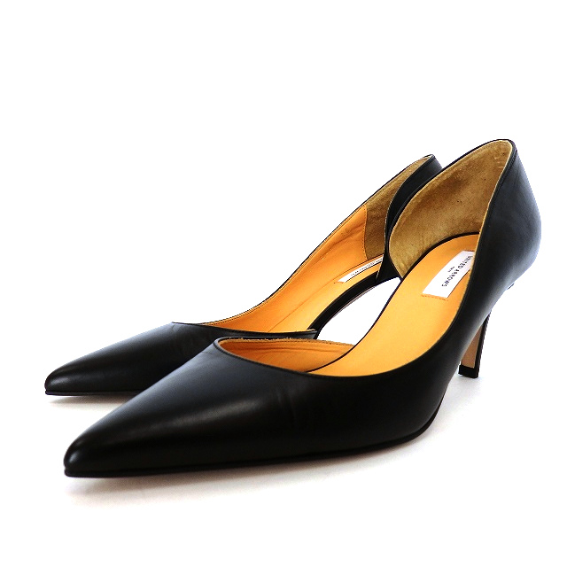 中古 未使用品 ユナイテッドアローズ United Arrows Ubbt カーフ サイドオープン パンプス 靴 36 ブラックの通販はau Pay マーケット ブランド古着のベクトル