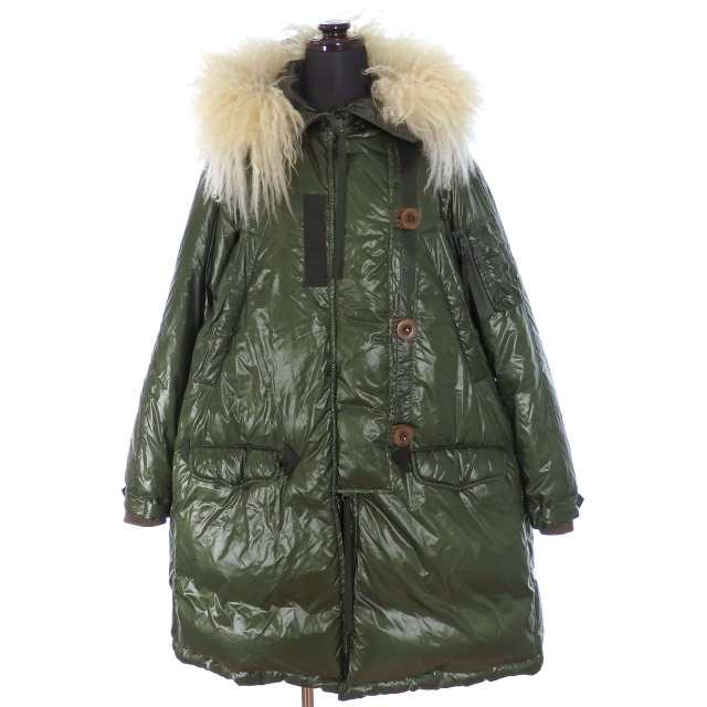 中古】サカイラック sacai luck ファー付き モッズダウンコート