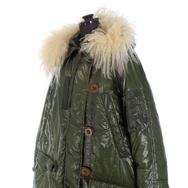 中古】サカイラック sacai luck ファー付き モッズダウンコート