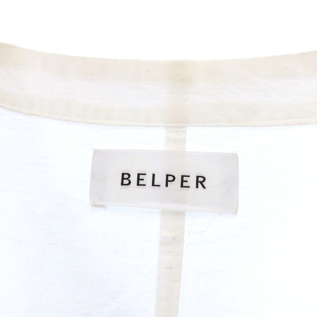ベルパー BELPER TUCKED SHIRTS タックシャツ ブラウス 白
