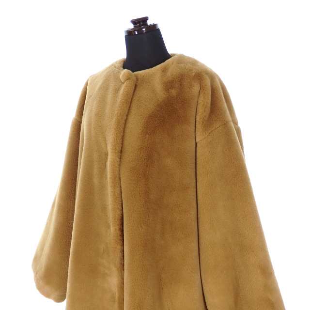 中古】クラネ CLANE 22AW ノーカラーリコファーコート ジャケット 長袖