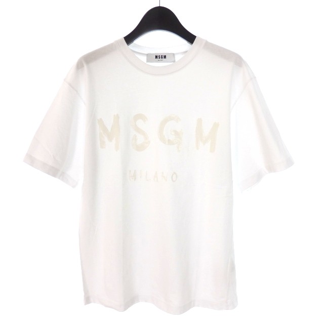 MSGM エムエスジーエム ロゴプリント Tシャツ ホワイト XS