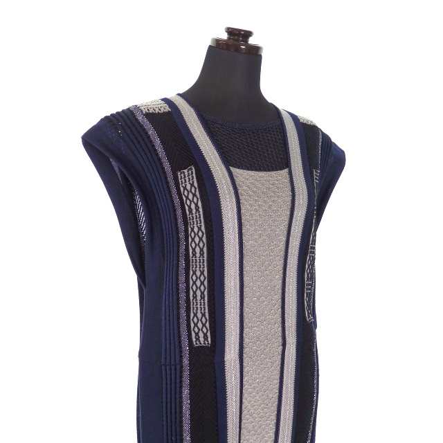 中古】マメクロゴウチ Mame Kurogouchi 20SS Net Stripe Knit Dress ...