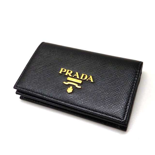 中古】プラダ PRADA カードケース 名刺入れ SAFFIANO METAL NERO