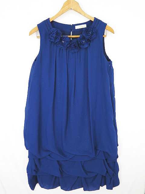 中古 エニィスィス エニシス Anysis ノースリーブ バルーンワンピース ミニ 2 ラメ ネイビー Sa63 レディースの通販はau Wowma ブランド古着のベクトル