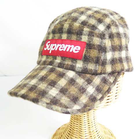 人気】Supreme Wool Checkered Camp Cap 美品帽子 - キャップ