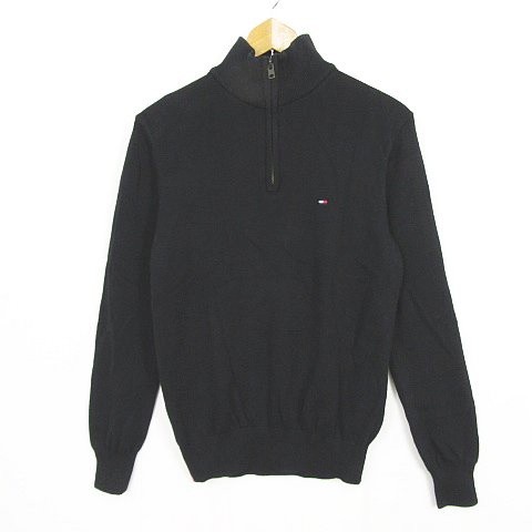 中古】トミーヒルフィガー TOMMY HILFIGER ニット 長袖 ハーフジップ