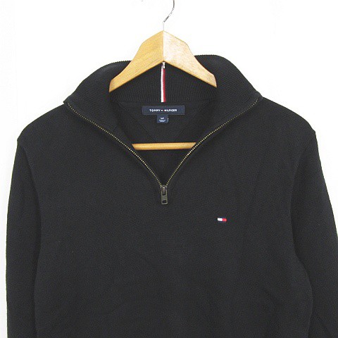 中古】トミーヒルフィガー TOMMY HILFIGER ニット 長袖 ハーフジップ