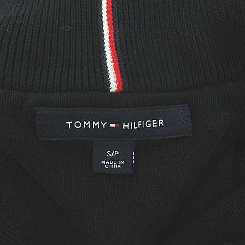 中古】トミーヒルフィガー TOMMY HILFIGER ニット 長袖 ハーフジップ