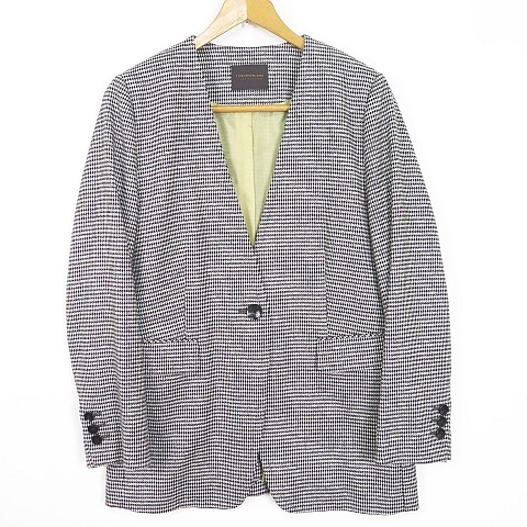 【美品】トゥモローランドコレクション-ノーカラーコーデュロイジャケット 美品】トゥモローランドコレクション-ノーカラーコーデュロイ