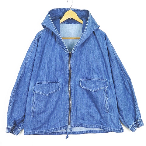 【中古】ヴァシュモン VACHEMENT Denim Hoddie Blouson デニム フーデッド ブルゾン F インディゴ VK-07B-105 25SS
