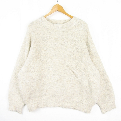 ショコラフィネローブ 長袖リブニット 【F】セーター シンプル ショコラフィネローブ chocol raffine robe ニット セーター ラメ混 V