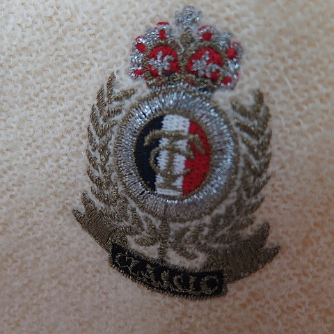 【中古】W.A.goodman & Sons Vネック ニット ウール M クリーム ヴィンテージ 2sa7007