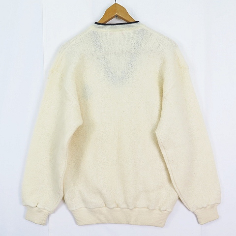 【中古】W.A.goodman & Sons Vネック ニット ウール M クリーム ヴィンテージ 2sa7007