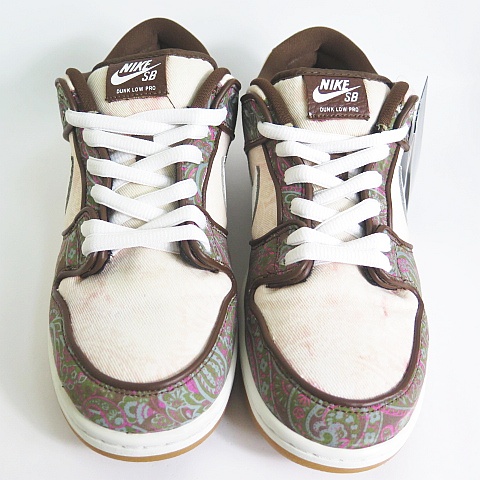 【中古】未使用品 ナイキ エスビー NIKE SB DUNK LOW PRO PRM ダンク ロー スニーカー UK9/28cm ペイズリー DH7534-200_1