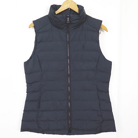 【中古】ポロ ラルフローレン POLO RALPH LAUREN 888 PK VST-INSULATED-VEST パデッドベスト ジップアップ S ブラック