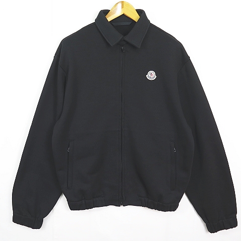 【中古】モンクレール MONCLER ZIP UP CARDIGAN スウエット ジャケット カーディガン S ブラック 23AW 8G00058 89AEN