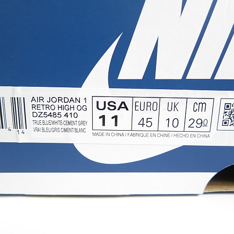 【中古】未使用品 ナイキ NIKE AIR JORDAN1 RETRO HIGH OG ハイカット スニーカー シューズ US11/29.0 True Blue DZ5485-410_7