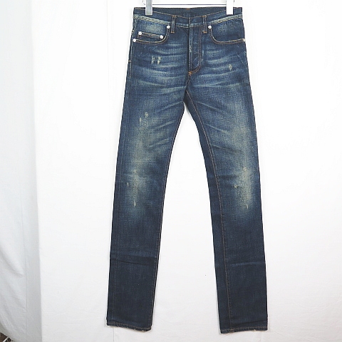 【中古】ディオール Dior エディ期 爪痕 デニム ジーンズ W26 ブルー 2sa7287 メンズ