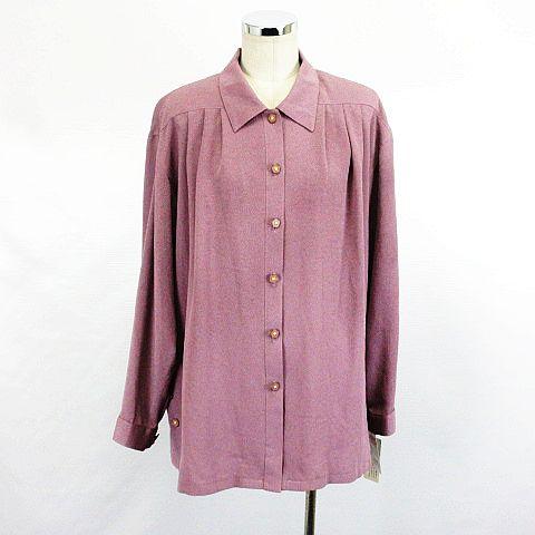 中古 未使用品 おしゃれ街道 粋美人 ブラウス 長袖 オーバーサイズ タック ちりめん M パープル Ekm レディースの通販はau Pay マーケット ブランド古着のベクトル