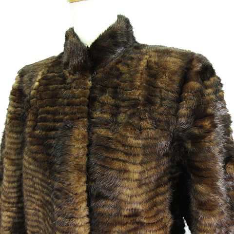 中古】未使用品 FUR ミンクコート リアルファー 長袖 ショート丈 13