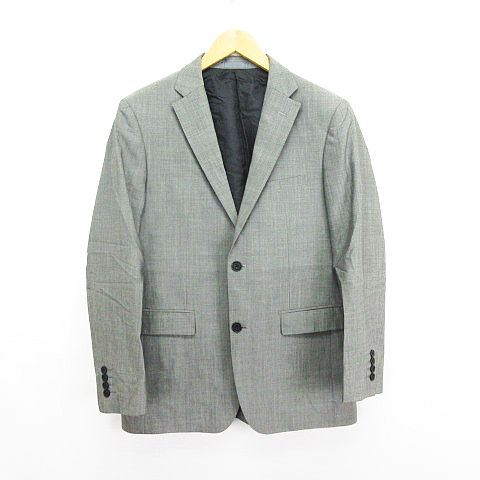 【中古】バーバリーブラックレーベル ジャケット テーラード 長袖 シングル 94-82-170 38L グレー ※EKM メンズの通販は