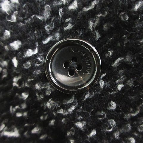 【中古】未使用品 ミッシェルクランオム チェスターコート 長袖 ロング丈 杢調無地 中綿 46 ブラック ※EKM メンズ_4