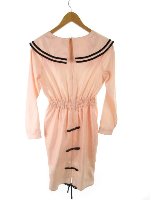 中古 Fallin フォーリン ナイスクラップ ワンピース ロング 長袖 フレアー セーラー リボン ゴムウエスト ピンク ブラック 黒 美品の通販はau Pay マーケット ブランド古着のベクトル