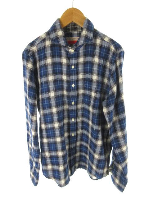 中古 ナノユニバース Nano Universe シャツ 長袖 チェック柄 青 ブルー 白 ホワイト コットン M トップス メンズの通販はau Pay マーケット ブランド古着のベクトル
