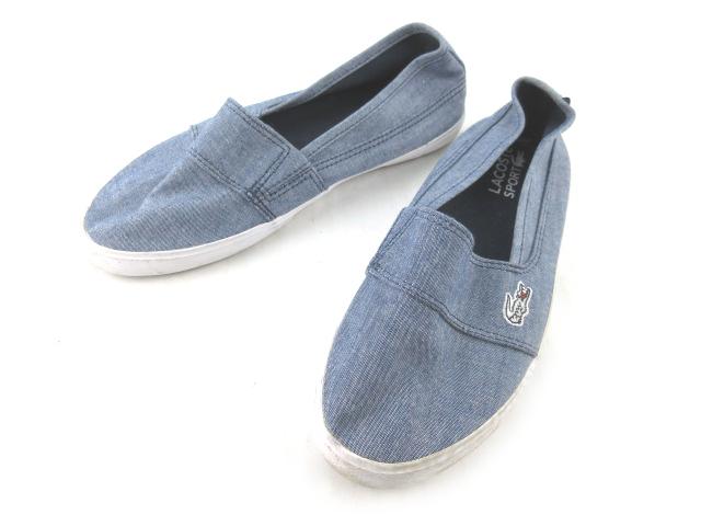 中古 ラコステ Lacoste スニーカー スリッポン キャンバス ワンポイント インディゴ ネイビー Us5 Eur35 5 約22 5ｃｍ 靴 の通販はau Pay マーケット ブランド古着のベクトル
