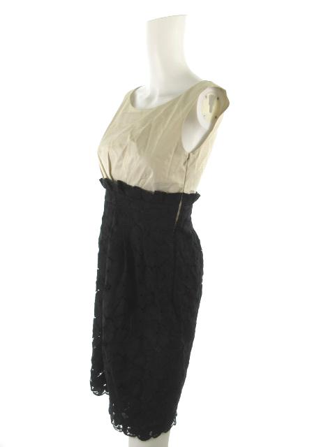 中古 シップスリトルブラック Ships Little Black ワンピース ロング ノースリーブ 刺繍 レース 花柄 フラワー ブラック ベージュ Mの通販はau Pay マーケット ブランド古着のベクトル