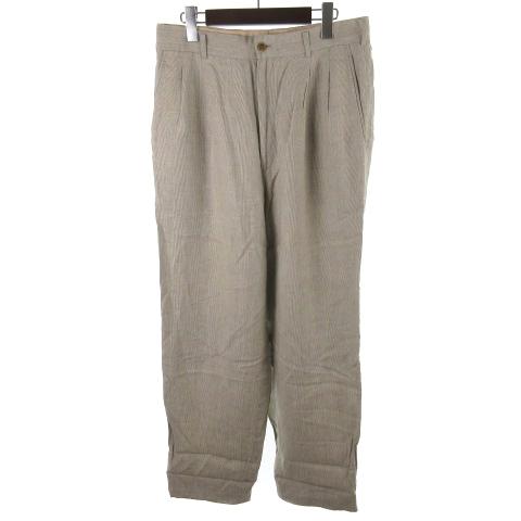 中古 コムデギャルソンオム Comme Des Garcons Homme ワイドパンツ ツータック グレンチェック リネン 麻 L Hp 02026l Ad1991の通販はau Pay マーケット ブランド古着のベクトル