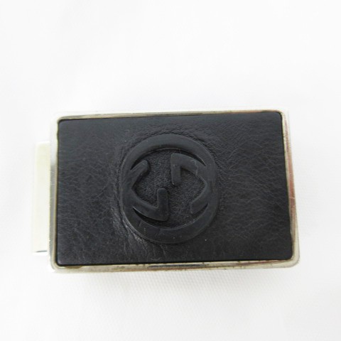 中古】グッチ GUCCI マネークリップ 財布 ウォレット GG ロゴ レザー