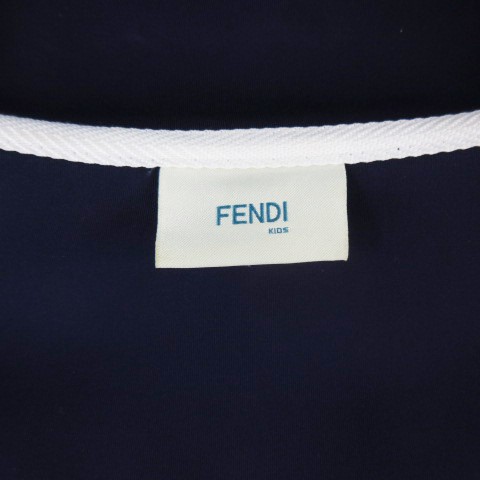 【中古】フェンディ FENDI FILA フィラ コラボ トラックジャケット ジャージ ズッカ柄 FF柄 紺 ネイビー 12＋ 165/80A  キッズ｜au PAY マーケット