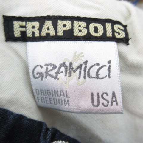 【中古】フラボア FRAPBOIS グラミチ GRAMiCCIi デニムパンツ サルエル ロゴ 刺繍 総柄 インディゴ 2 コラボ メンズ｜au  PAY マーケット